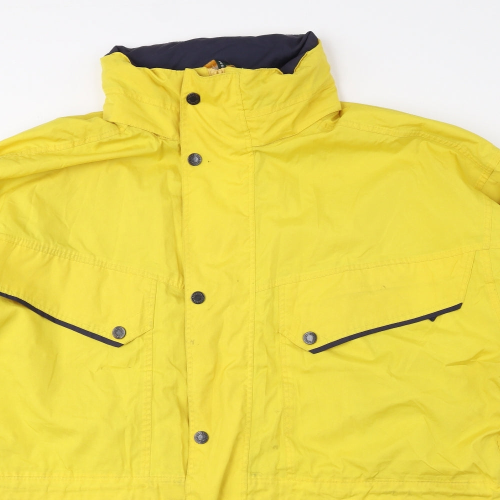 Regatta Mens Yellow Rain Coat Coat Size M Snap