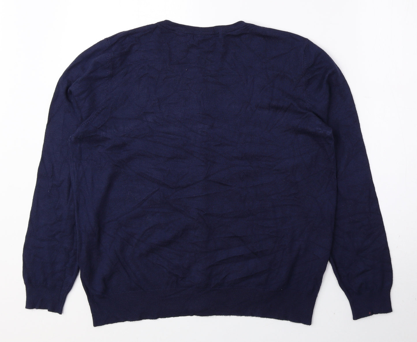 George Womens Blue Round Neck Viscose Cardigan Jumper Size 16