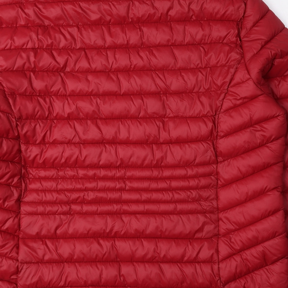 Primark Womens Red Quilted Coat Size XL Zip