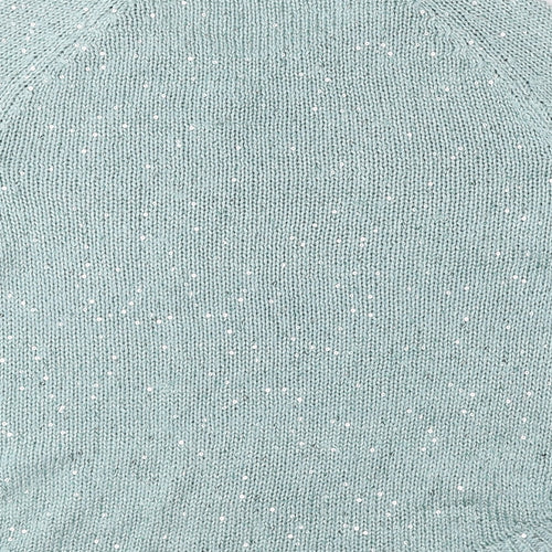 Marks and Spencer Womens Green Round Neck Cotton Pullover Jumper Size 10