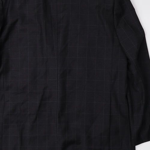 NEXT Mens Grey Check Wool Jacket Suit Jacket Size 44