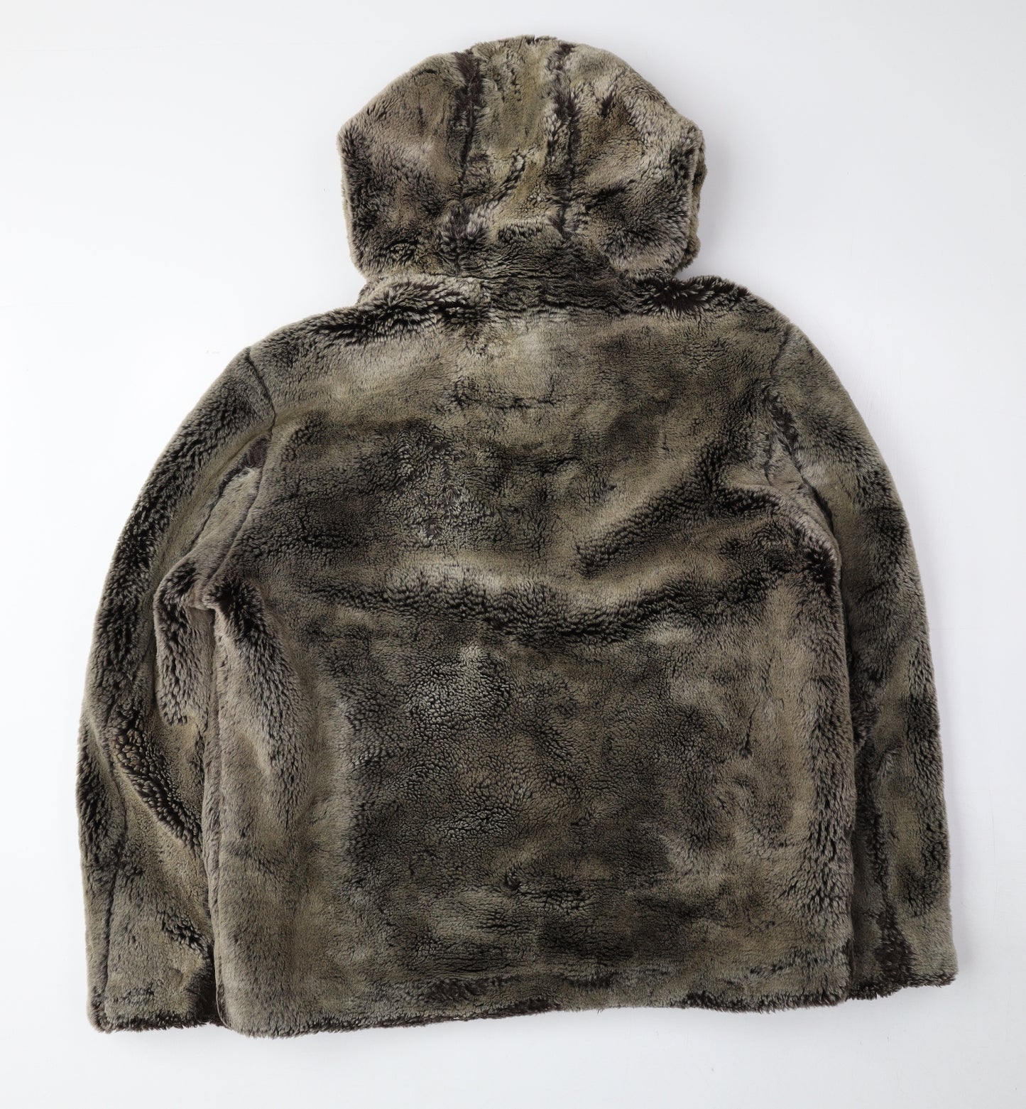 NEXT Womens Brown Overcoat Coat Size 10 Zip - Faux Fur