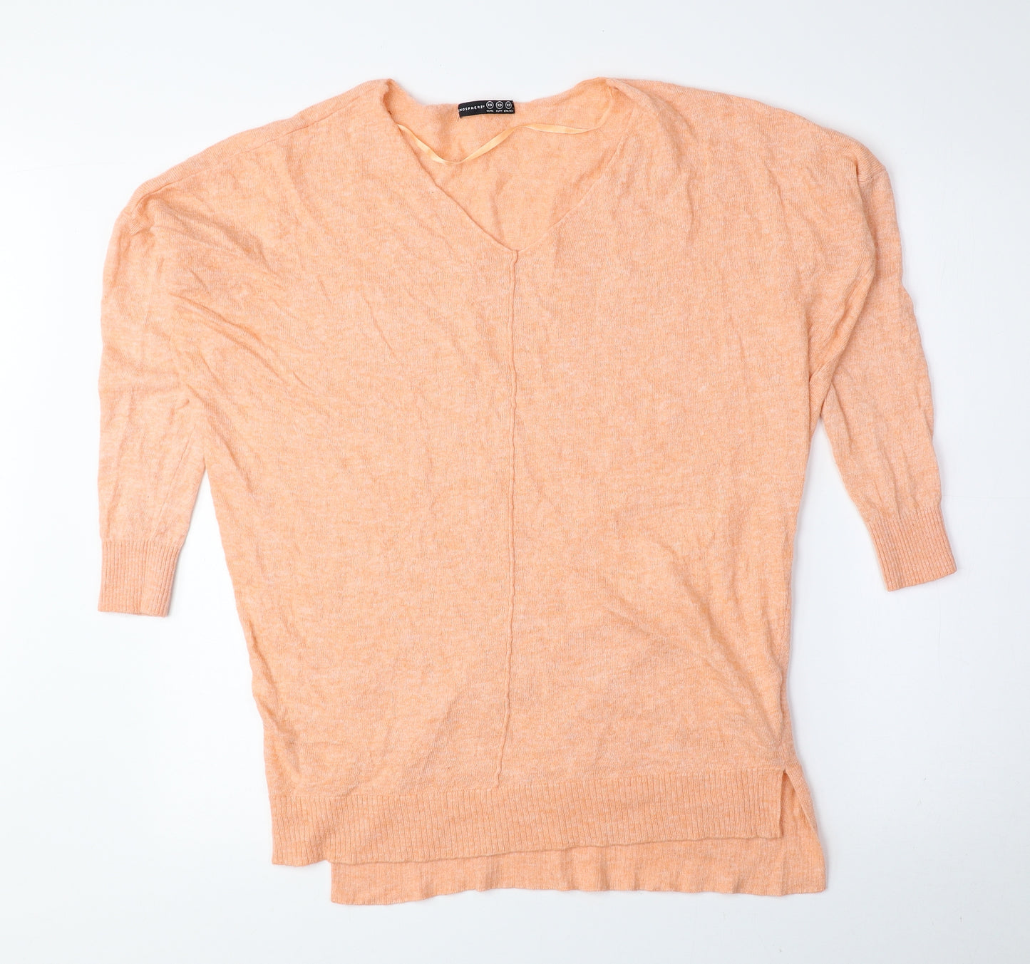 Atmosphere Womens Pink V-Neck Viscose Pullover Jumper Size XS