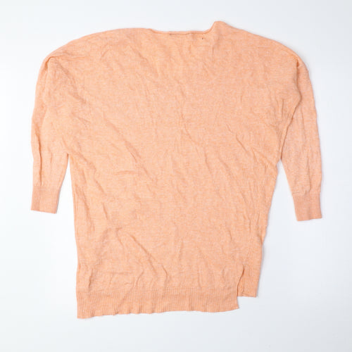 Atmosphere Womens Pink V-Neck Viscose Pullover Jumper Size XS