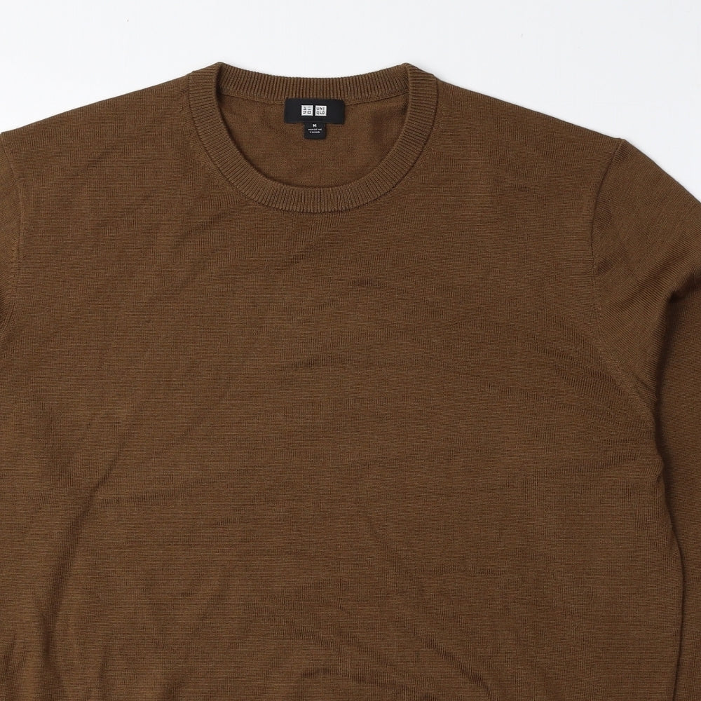 Uniqlo Mens Brown Wool Pullover Sweatshirt Size M
