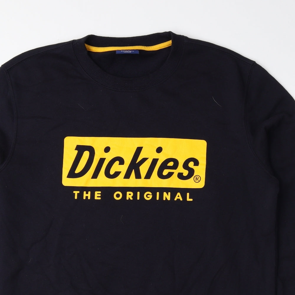 Dickies Mens Blue Polyester Pullover Sweatshirt Size L