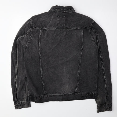 New Look Mens Black Jacket Size S Button