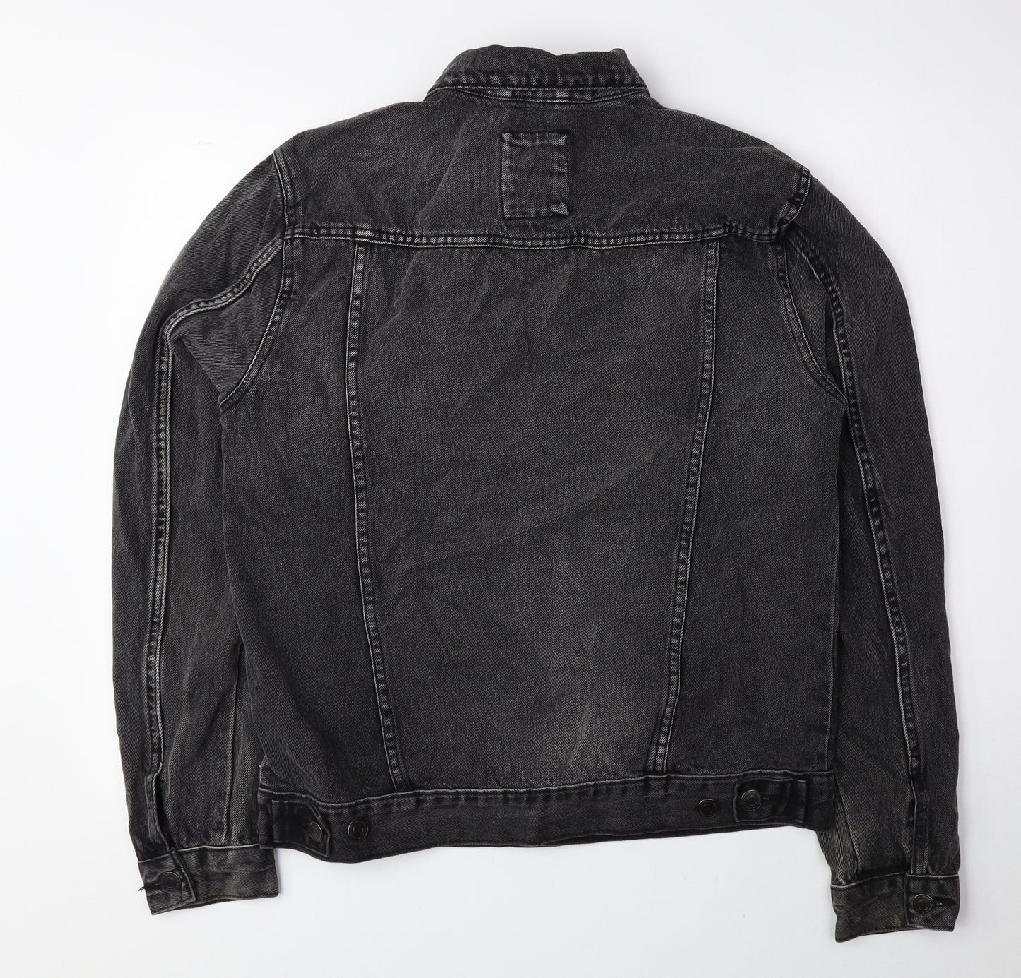 New Look Mens Black Jacket Size S Button