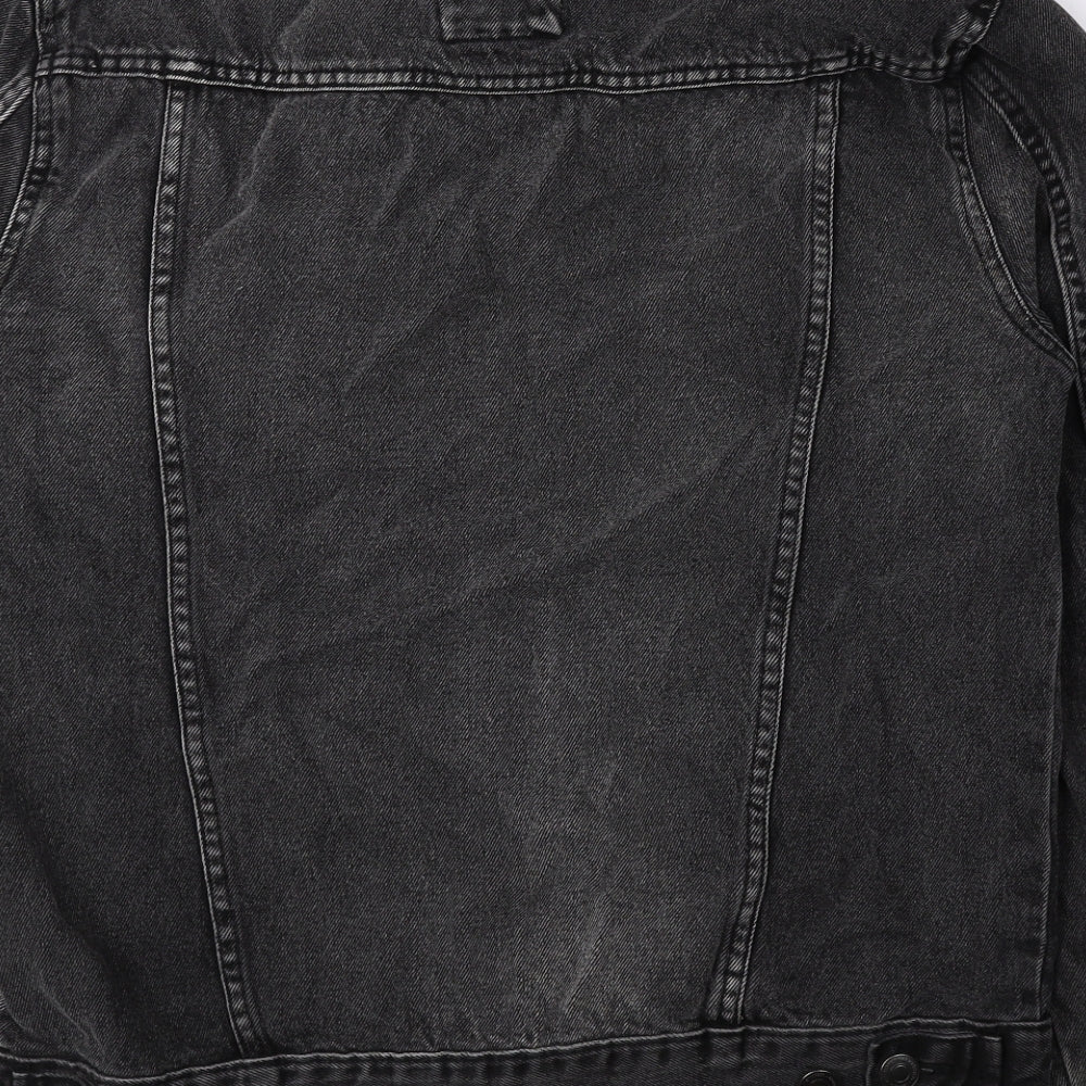 New Look Mens Black Jacket Size S Button