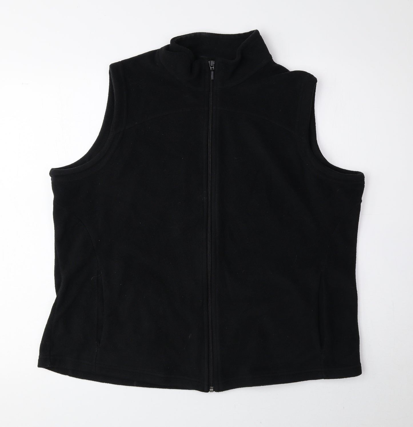 Marks and Spencer Womens Black Gilet Jacket Size 20 Zip