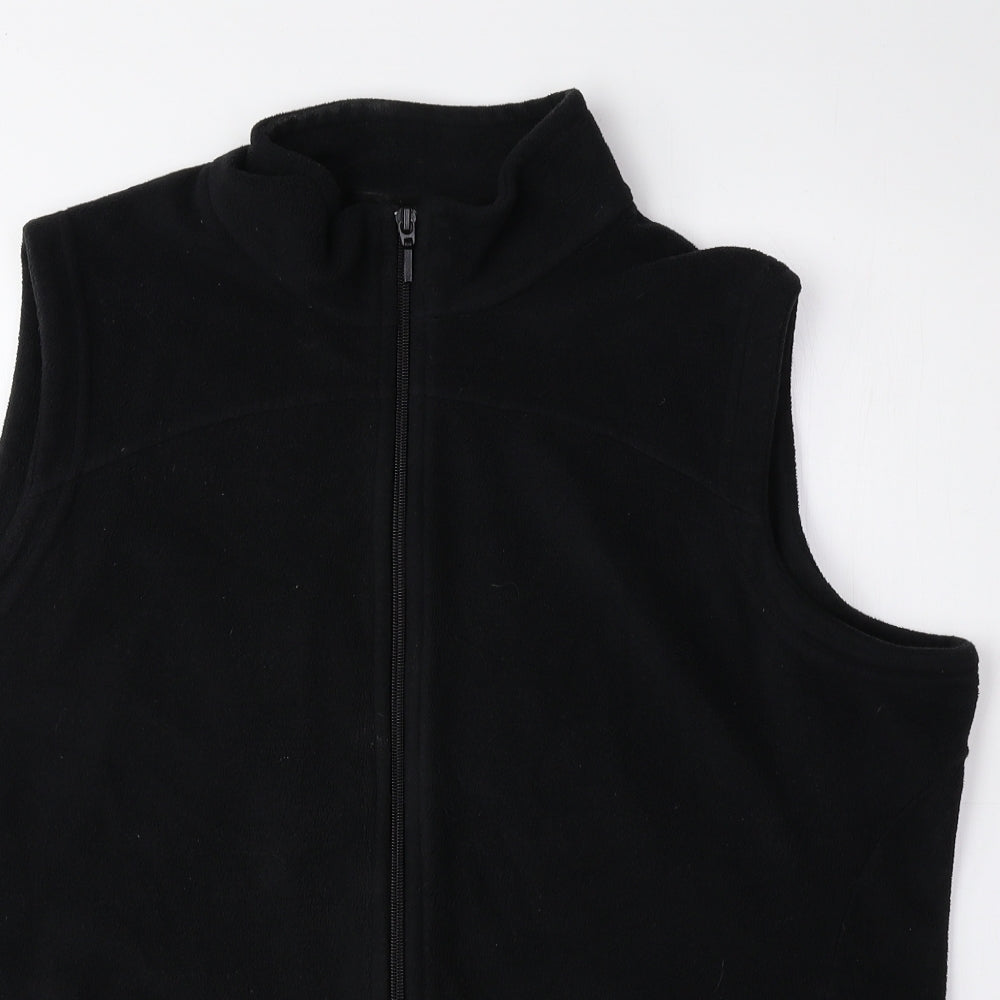 Marks and Spencer Womens Black Gilet Jacket Size 20 Zip