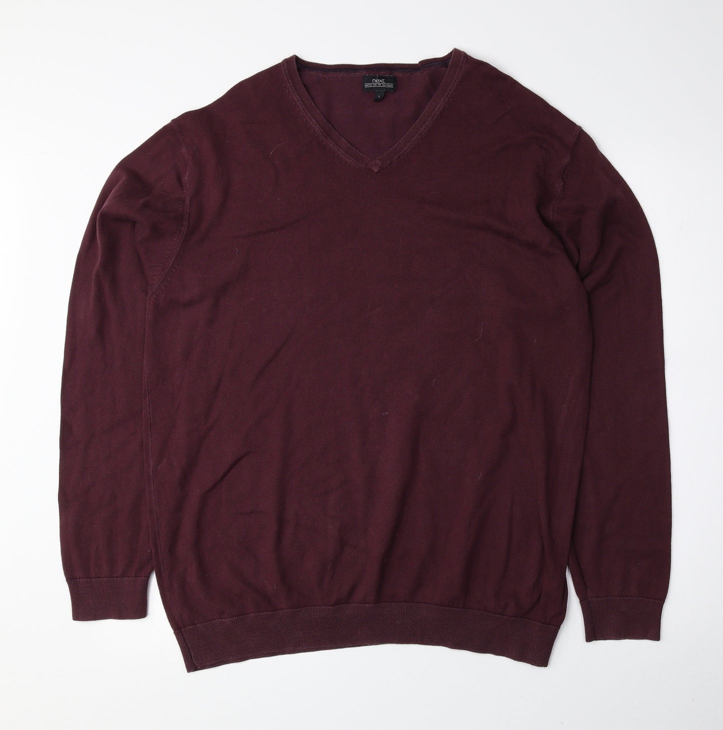 NEXT Mens Red Cotton Pullover Sweatshirt Size L