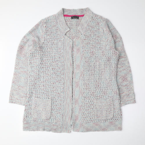 Per Una Womens Multicoloured V-Neck Cotton Cardigan Jumper Size 20
