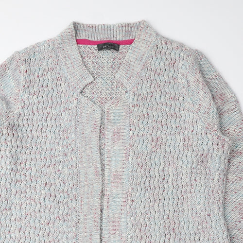 Per Una Womens Multicoloured V-Neck Cotton Cardigan Jumper Size 20