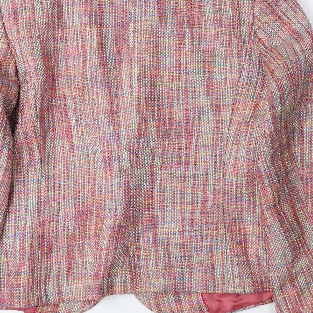 Per Una Womens Multicoloured Jacket Blazer Size 18 Button