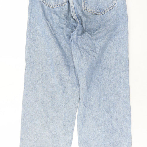 New Look Womens Blue Cotton Straight Jeans Size 6 L28 in Regular Tie