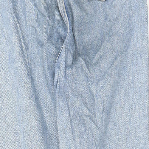 New Look Womens Blue Cotton Straight Jeans Size 6 L28 in Regular Tie