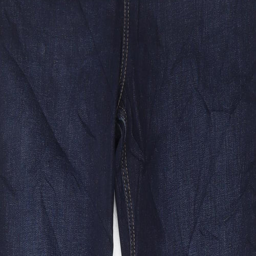 Marks and Spencer Womens Blue Cotton Flared Jeans Size 14 L33 in Regular Button