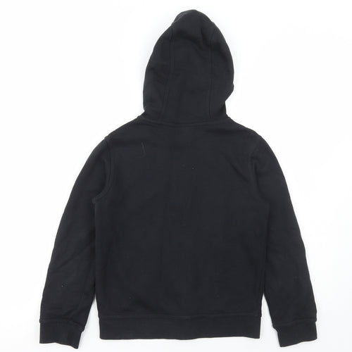 Nike Boys Black Cotton Full Zip Hoodie Size 8-9 Years Zip