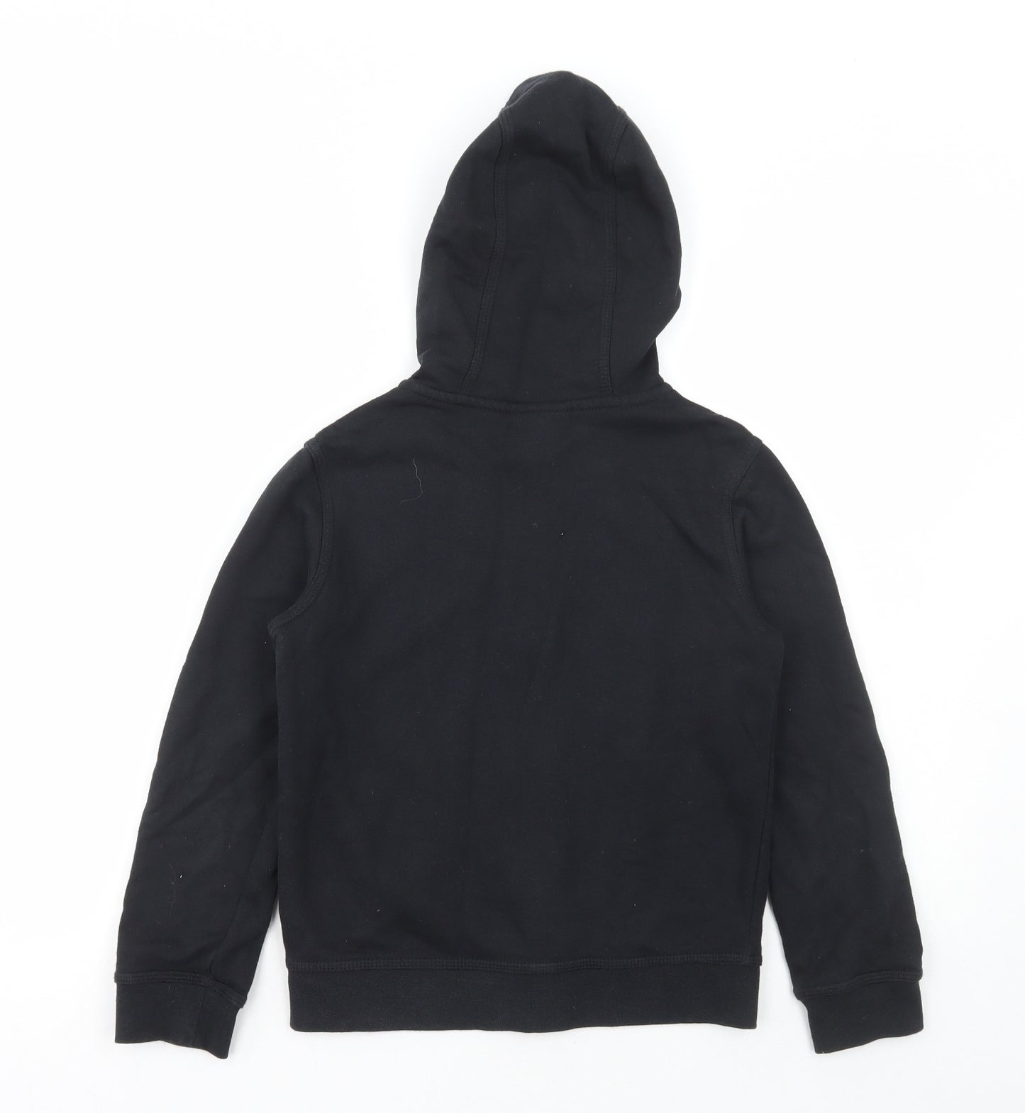 Nike Boys Black Cotton Full Zip Hoodie Size 8-9 Years Zip