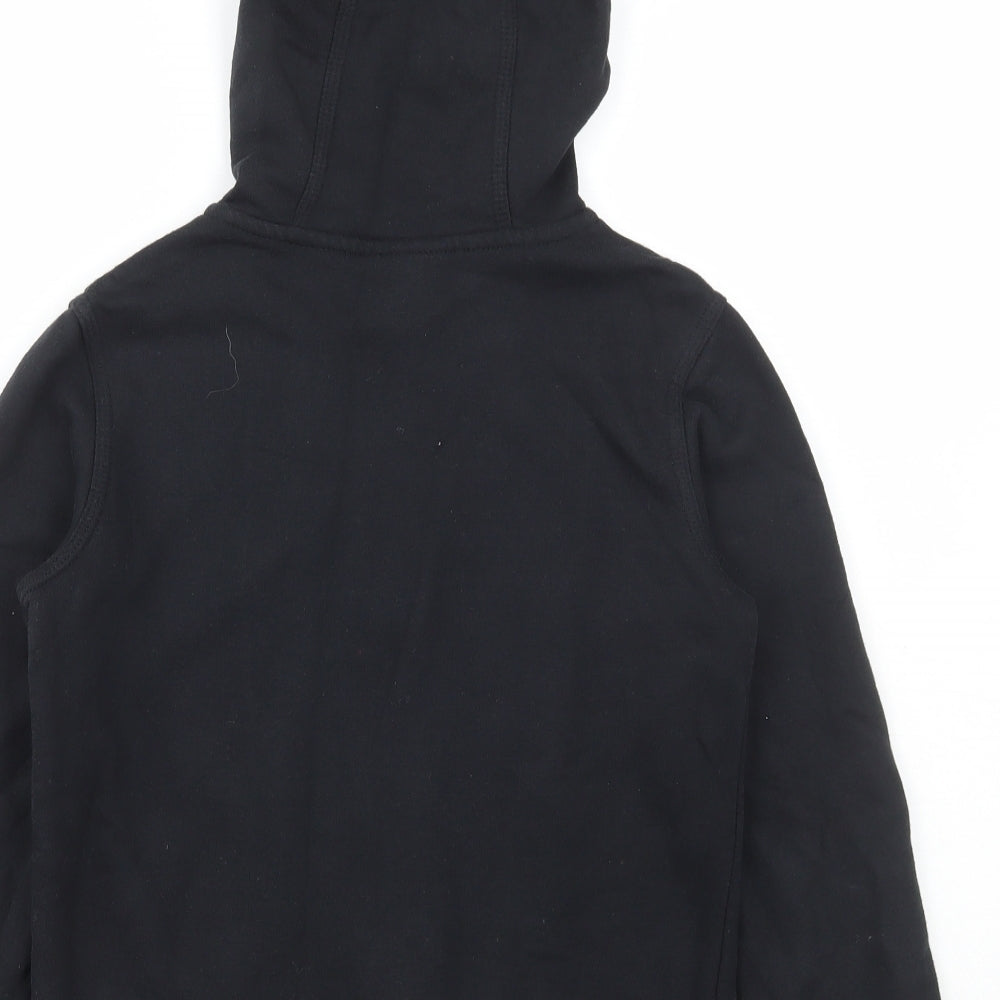 Nike Boys Black Cotton Full Zip Hoodie Size 8-9 Years Zip