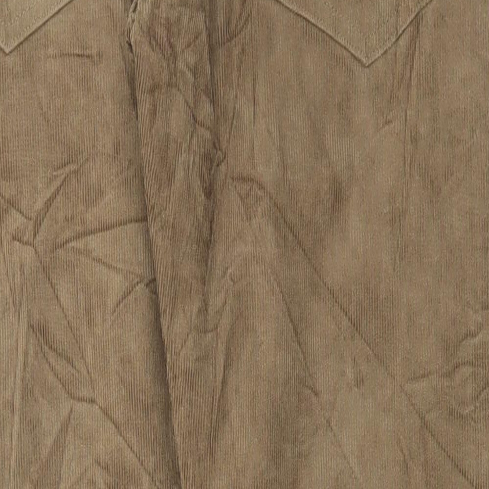 Marks and Spencer Mens Beige Cotton Trousers Size 30 in L30 in Regular Button