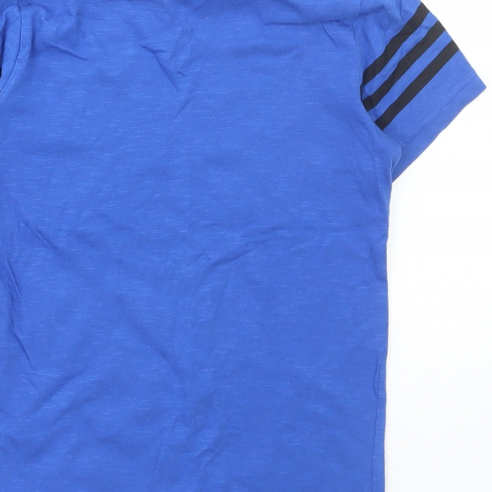 TU Boys Blue Cotton Basic T-Shirt Size 9 Years Round Neck Pullover - Sonic the Hedgehog