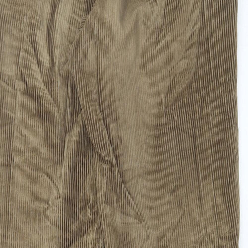 Marks and Spencer Mens Beige Cotton Trousers Size 30 in L31 in Regular Button