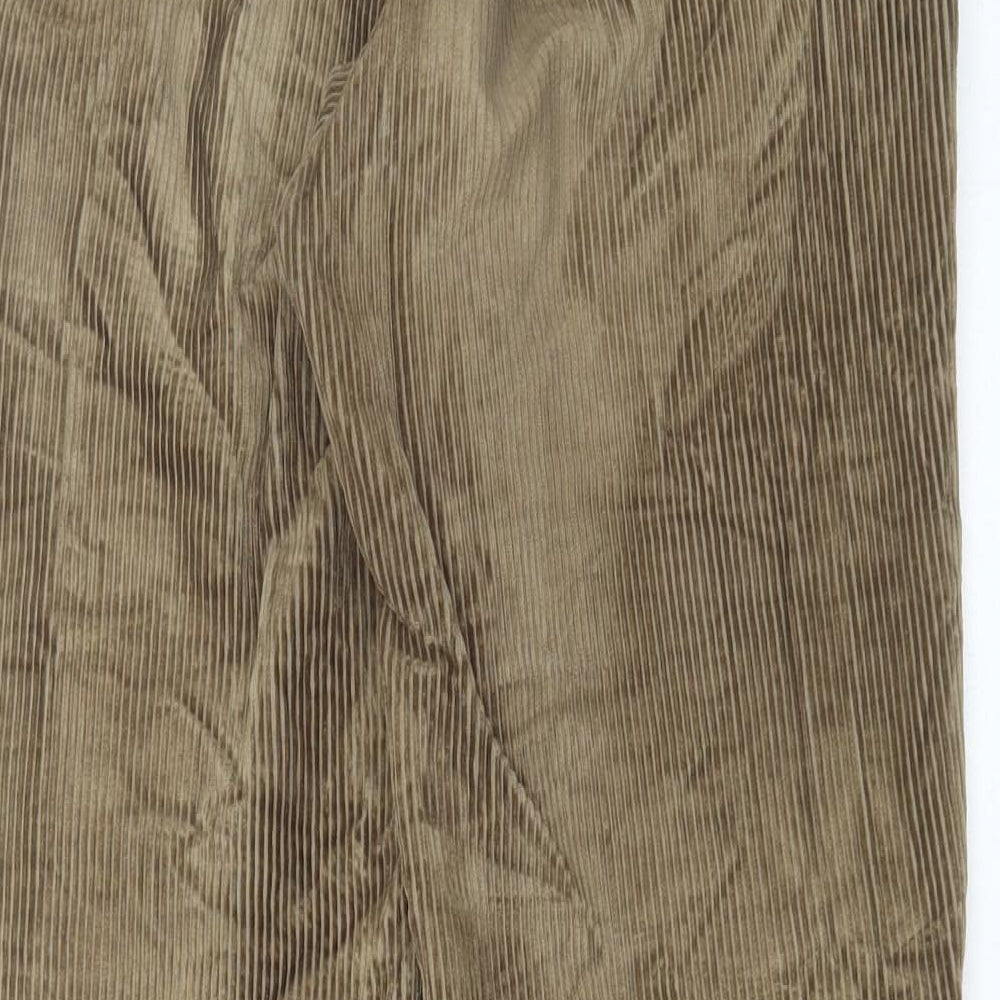 Marks and Spencer Mens Beige Cotton Trousers Size 30 in L31 in Regular Button