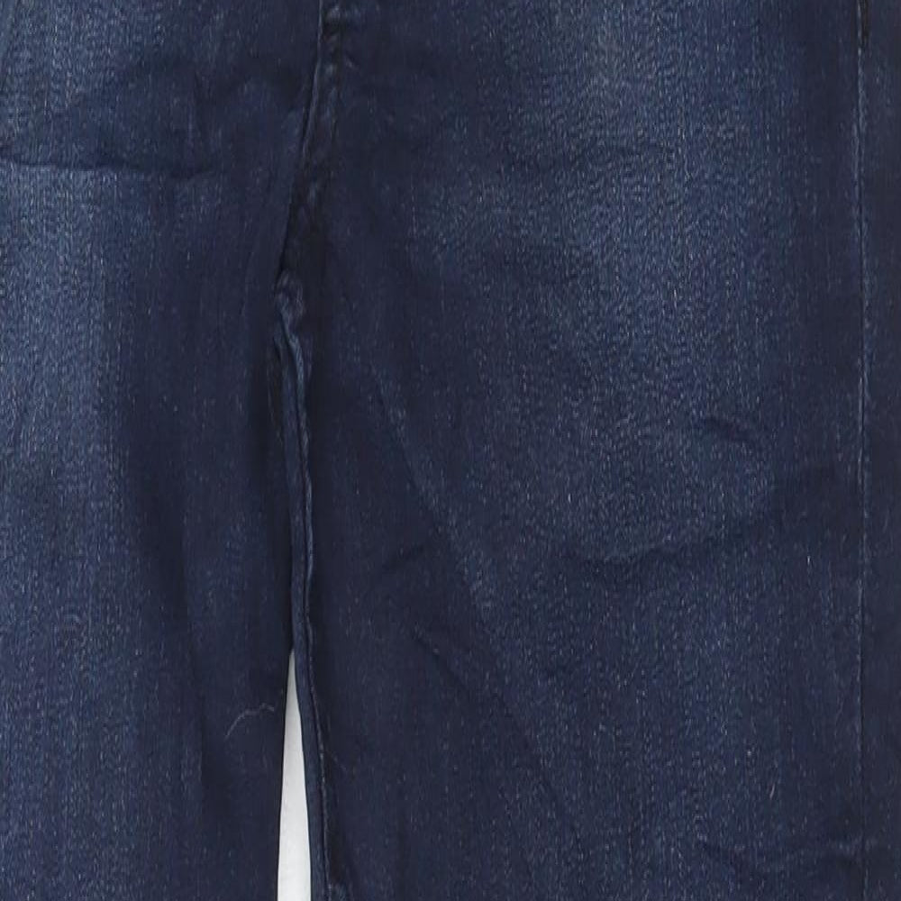 Marks and Spencer Womens Blue Cotton Skinny Jeans Size 8 L27 in Regular Button