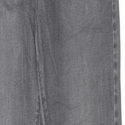 Marks and Spencer Mens Grey Cotton Skinny Jeans Size 30 in L33 in Regular Button