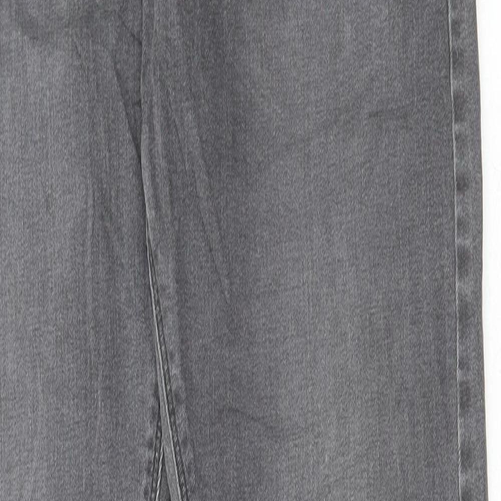 Marks and Spencer Mens Grey Cotton Skinny Jeans Size 30 in L33 in Regular Button