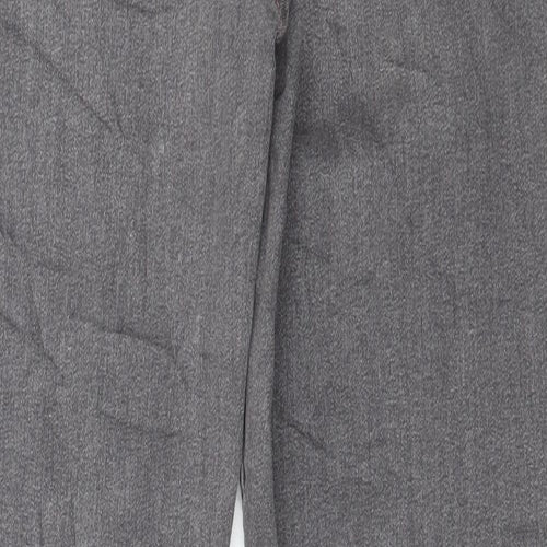 Marks and Spencer Womens Grey Cotton Skinny Jeans Size 14 L28 in Regular Button