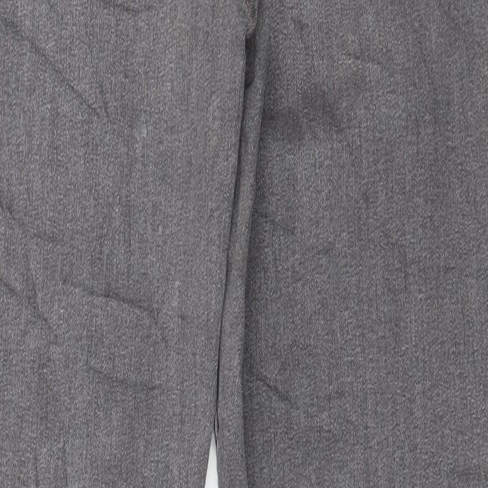 Marks and Spencer Womens Grey Cotton Skinny Jeans Size 14 L28 in Regular Button
