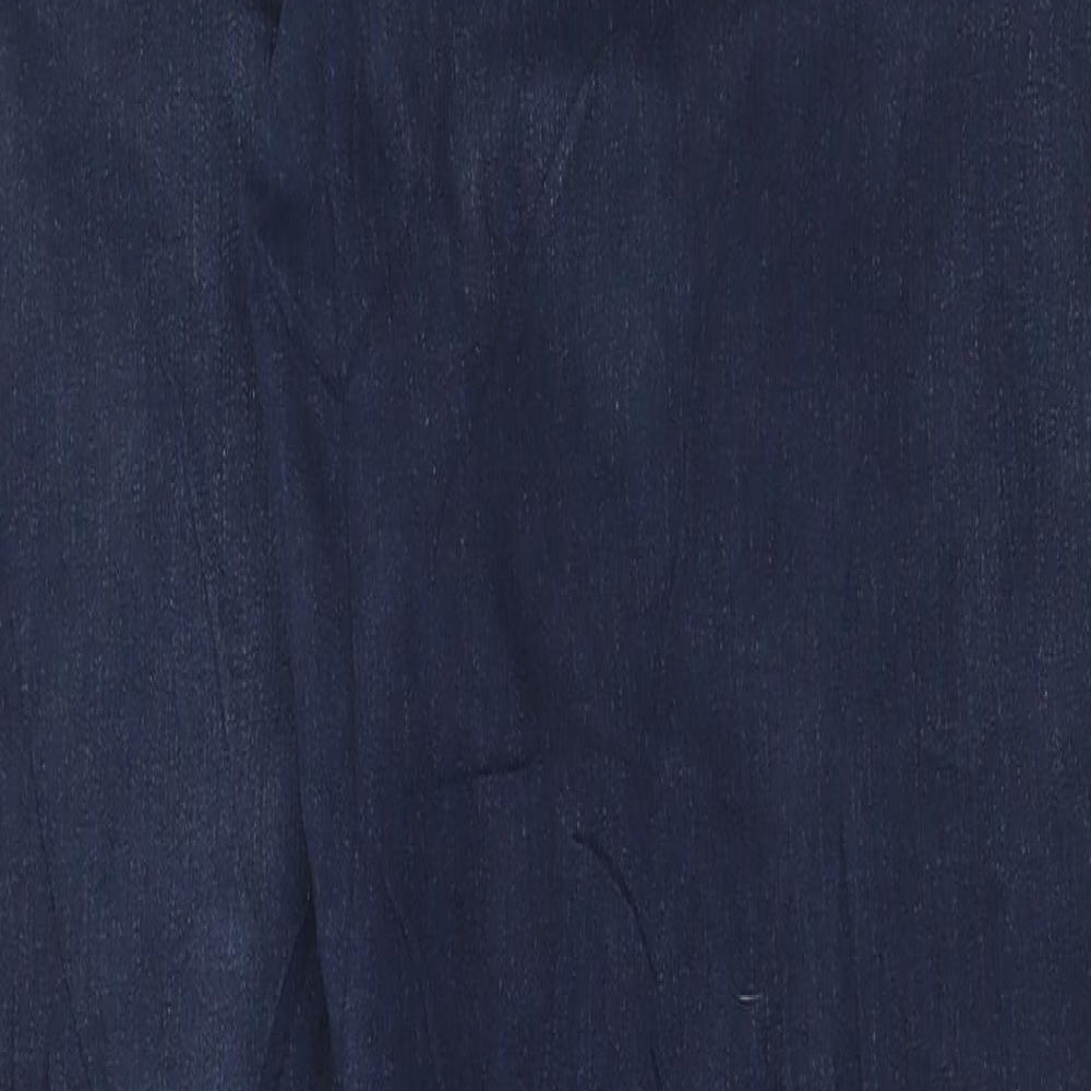 Marks and Spencer Womens Blue Cotton Skinny Jeans Size 18 L30 in Regular Button