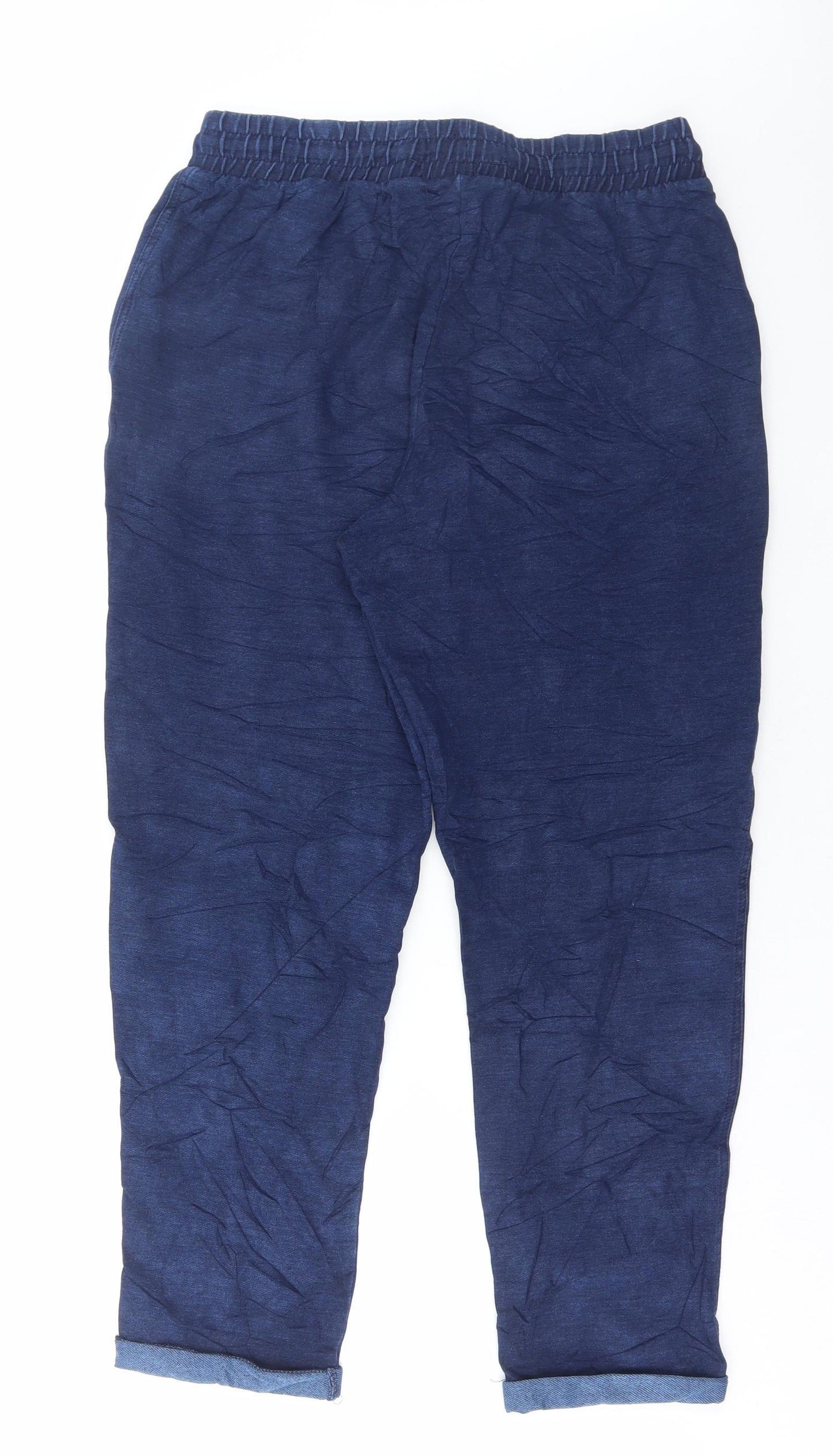 Marks and Spencer Womens Blue Cotton Jegging Jeans Size 12 L26 in Regular Tie