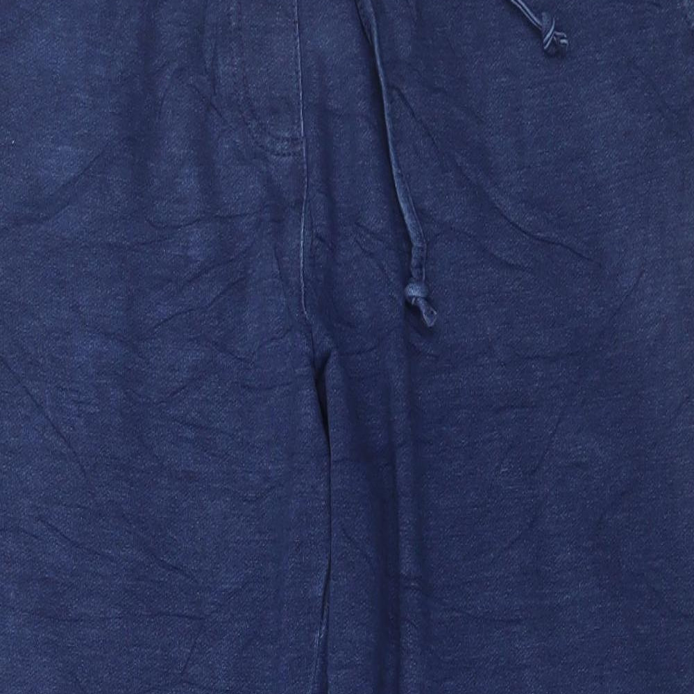 Marks and Spencer Womens Blue Cotton Jegging Jeans Size 12 L26 in Regular Tie