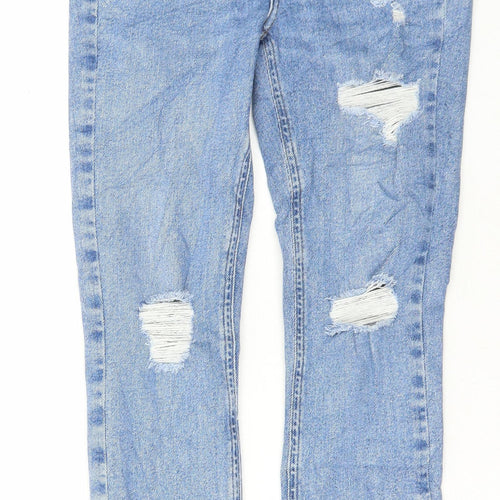 Preworn Womens Blue Cotton Skinny Jeans Size 26 in L26 in Regular Button