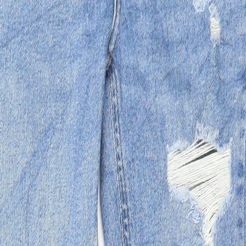 Preworn Womens Blue Cotton Skinny Jeans Size 26 in L26 in Regular Button