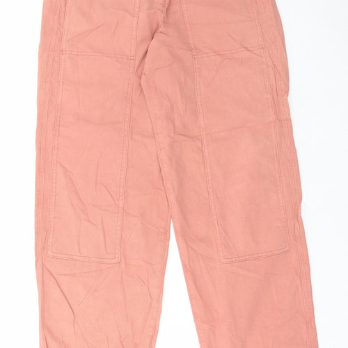 Marks and Spencer Womens Pink Cotton Tapered Jeans Size 8 L31 in Regular Button