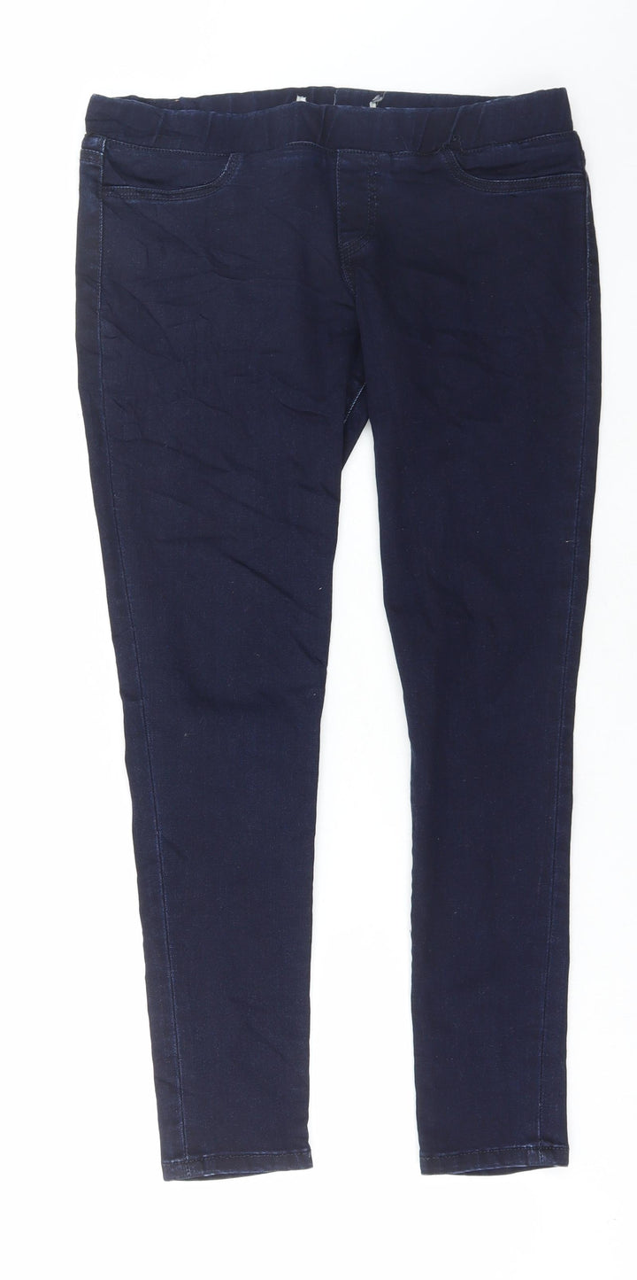 Preworn Womens Blue Cotton Jegging Jeans Size 34 in L29 in Regular