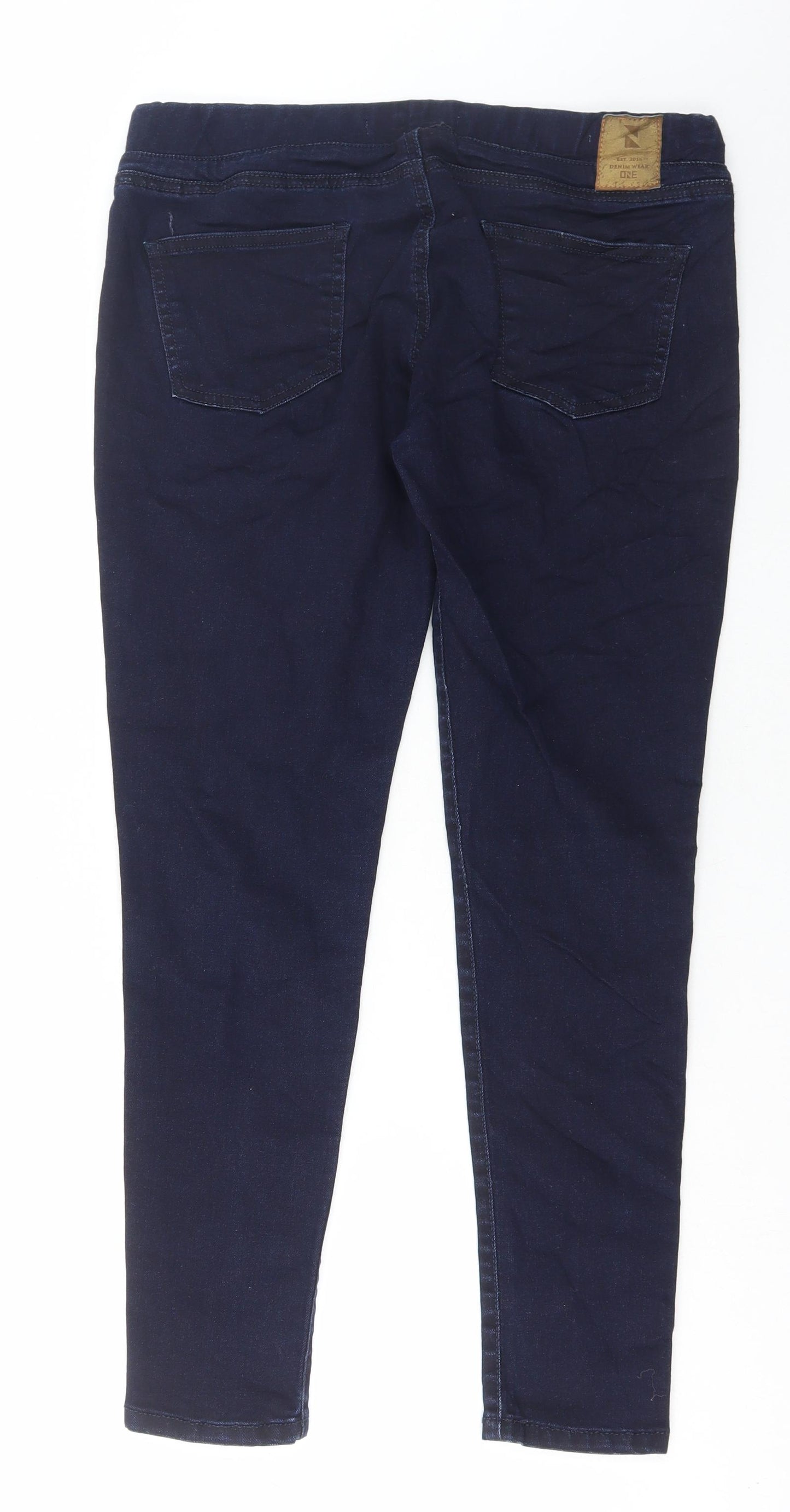 Preworn Womens Blue Cotton Jegging Jeans Size 34 in L29 in Regular