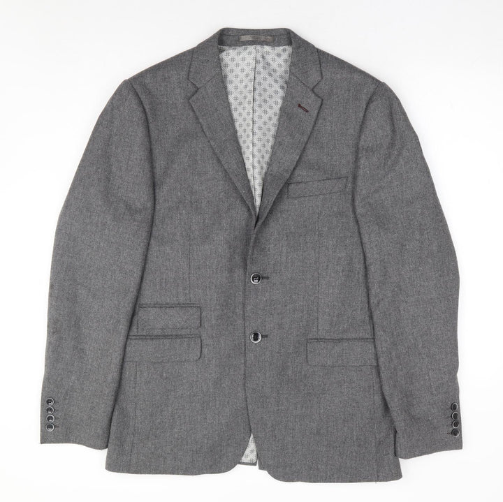 Racing Green Mens Grey Wool Jacket Suit Jacket Size 42