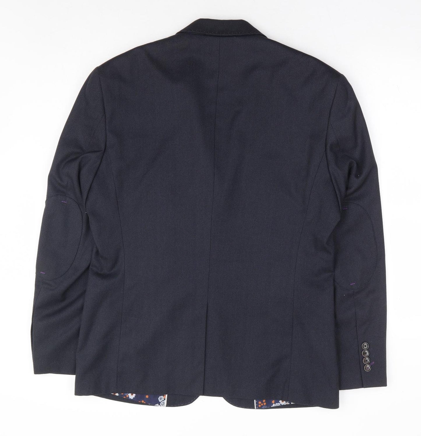 House of Cavani Mens Blue Polyester Jacket Suit Jacket Size 42