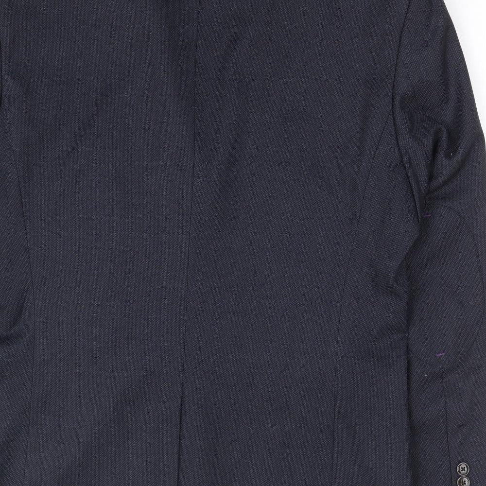 House of Cavani Mens Blue Polyester Jacket Suit Jacket Size 42