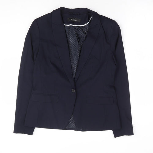 NEXT Womens Blue Polyester Jacket Suit Jacket Size 12