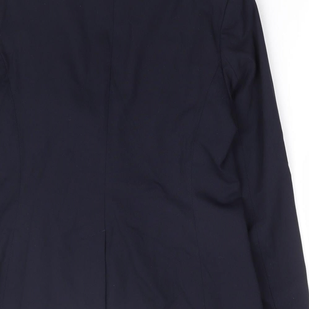 NEXT Womens Blue Polyester Jacket Suit Jacket Size 12