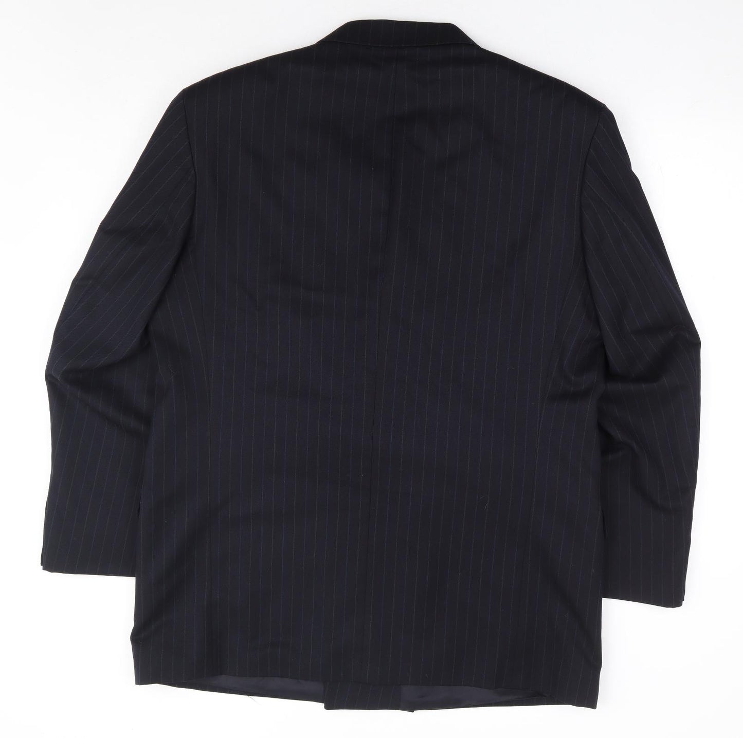 Marks and Spencer Mens Blue Striped Wool Jacket Suit Jacket Size 44