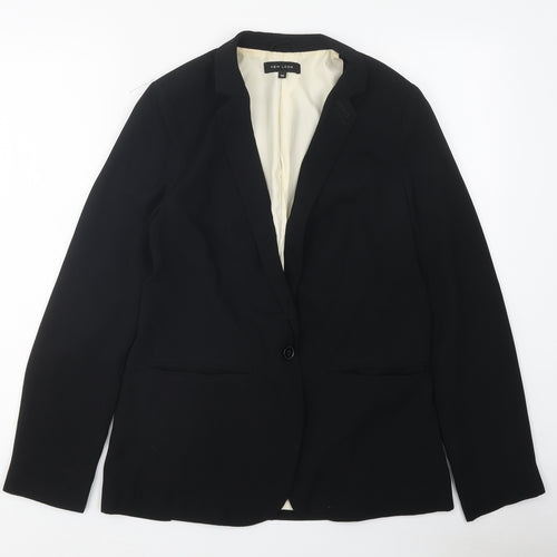 New Look Womens Black Jacket Blazer Size 10 Button