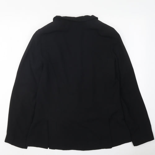 New Look Womens Black Jacket Blazer Size 10 Button